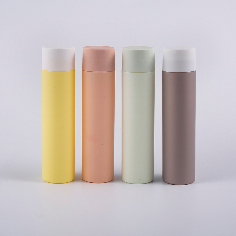 Pelbagai Warna Sentuhan Lembut Bentuk Bulat 250ml Botol Pembersih Dengan Penutup Cakera