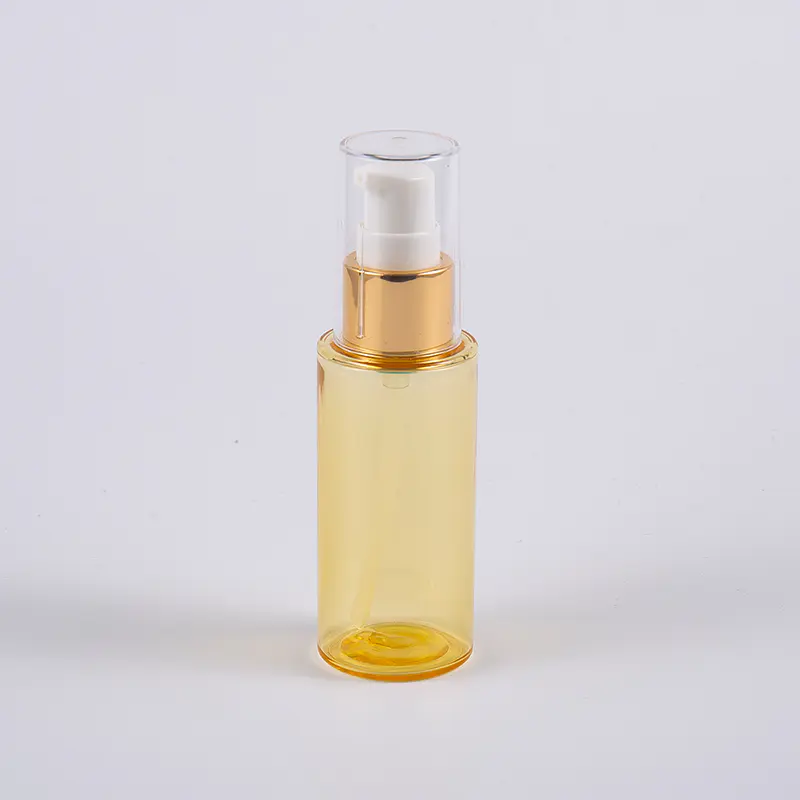 Warna Separuh Lutsinar Bentuk Bulat 50ml Botol Losyen Dinding Tebal PETG Dengan Pam 