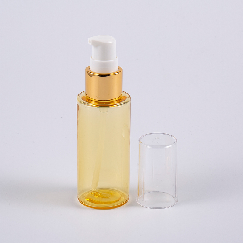 Warna Separuh Lutsinar Bentuk Bulat 50ml Botol Losyen Dinding Tebal PETG Dengan Pam 