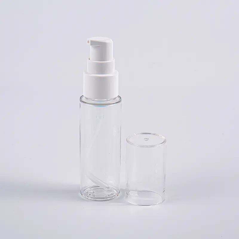 Pelbagai Warna Botol Losyen PETG 30ml Bentuk Bulat Dengan Pam Kegunaan Perjalanan Pelbagai Warna Botol Losyen PETG 30ml Bentuk Bulat Dengan Pam Kegunaan Perjalanan