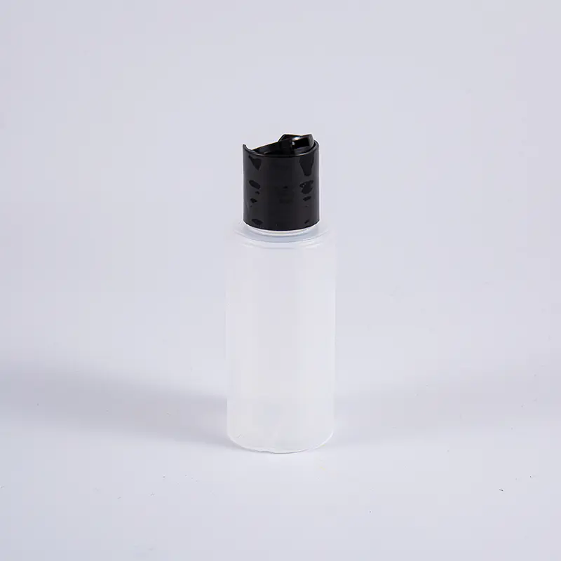 Botol Bulat Polietilena Frost 75ml Dengan Penutup Flip