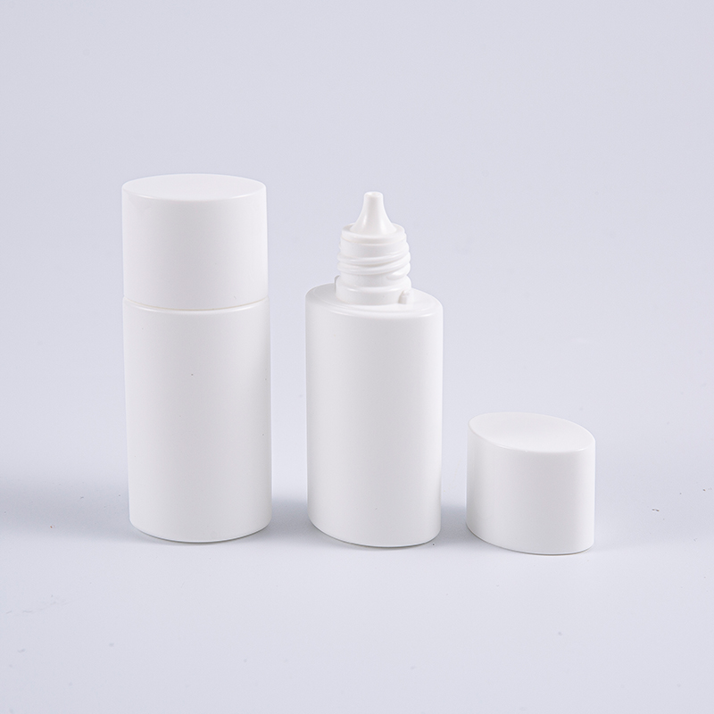Botol Pelindung Matahari PE 15ml Putih Bentuk Bujur 