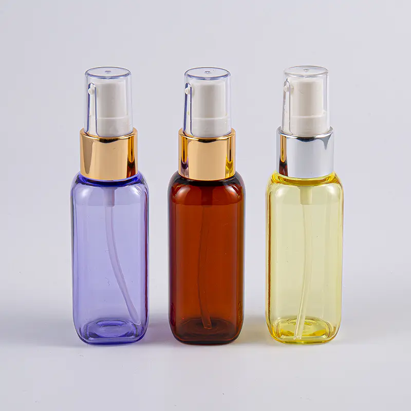 Perjalanan Guna Botol Petg Bentuk Persegi 50ml Dengan Pam