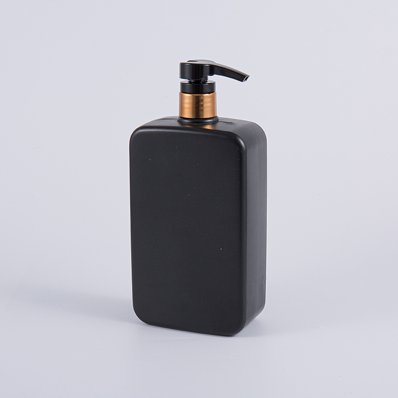 Botol Pembersih Pam Syampu PE Pepejal Warna Hitam Persegi 1000ml