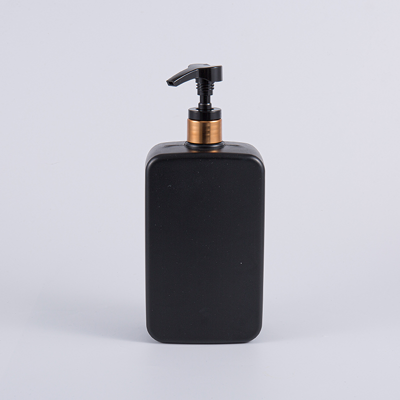 Botol Pembersih Pam Syampu PE Pepejal Warna Hitam Persegi 1000ml
