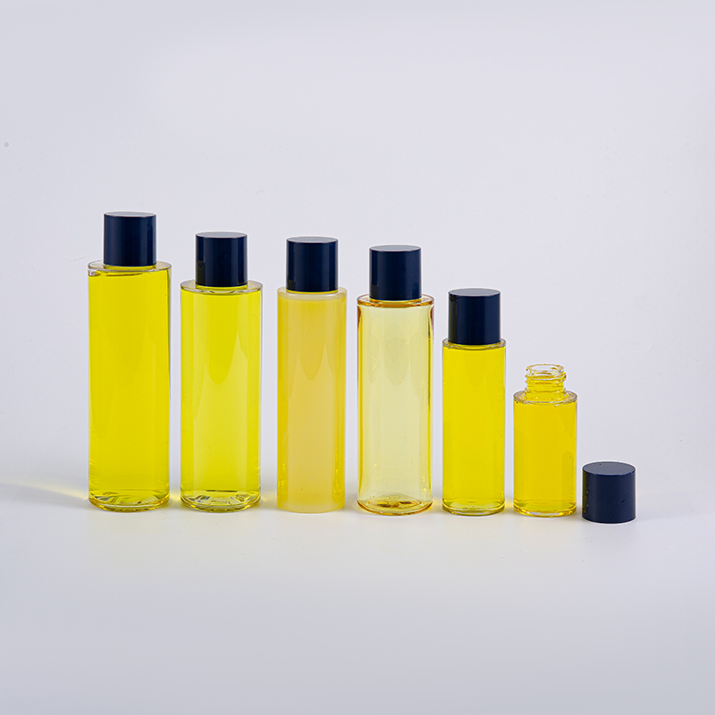 50ml 100ml 120ml 130ml 170ml 200ml Botol Losyen Bulat PETG Dengan Penutup Skru Bulat Dan Sisipan Kecil